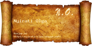 Nyirati Olga névjegykártya